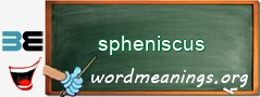 WordMeaning blackboard for spheniscus